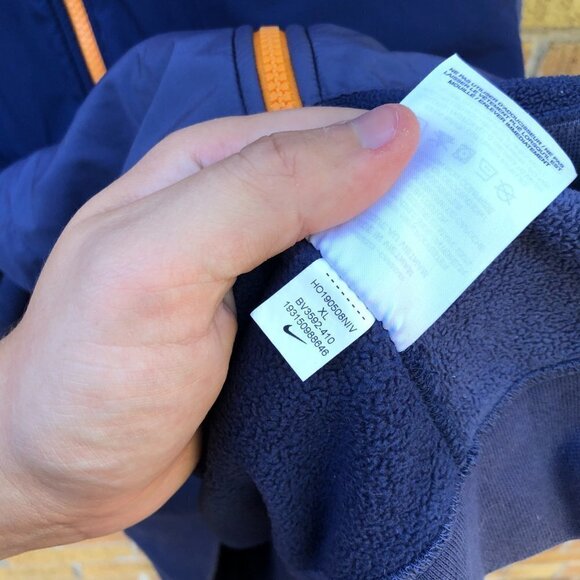 Nike Polar Fleece Zip Up Hoodie Midnight Navy XL - Picture 5 of 8